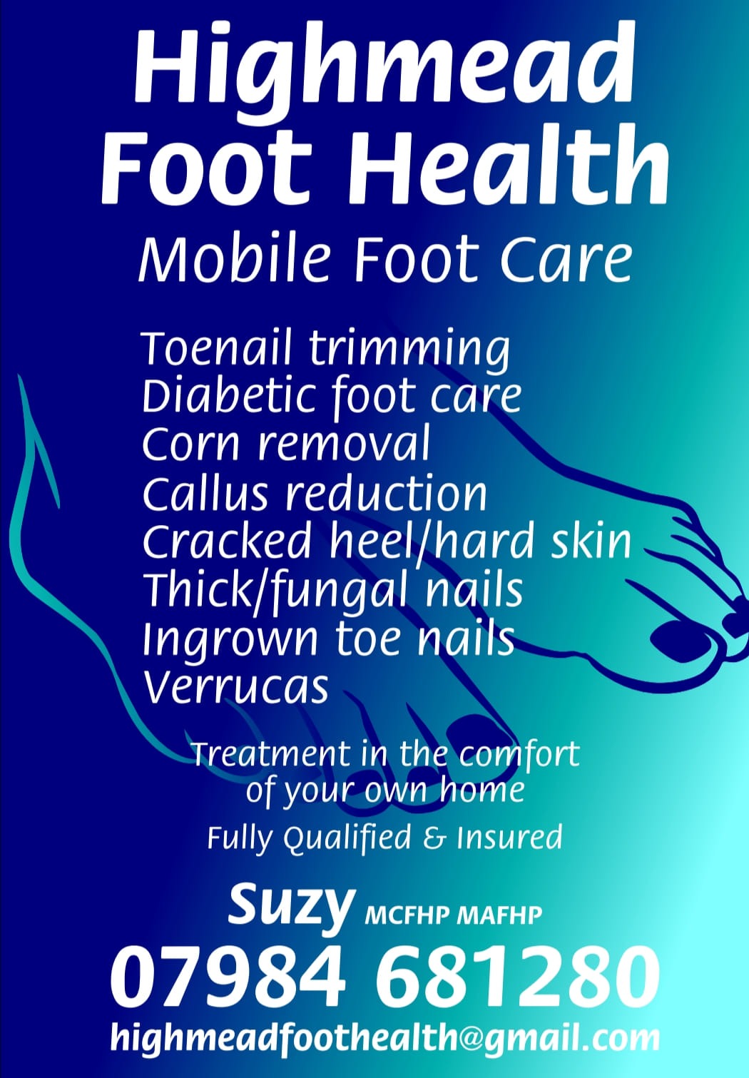 Highmead Foot Health - Treatment in the comfort of your home